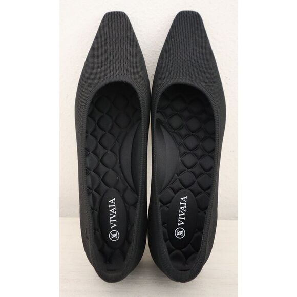 Vivaia Women's Sz EUR 41M US 9.5M Black Minnie Pro Square-Toe Heels - Picture 4 of 15